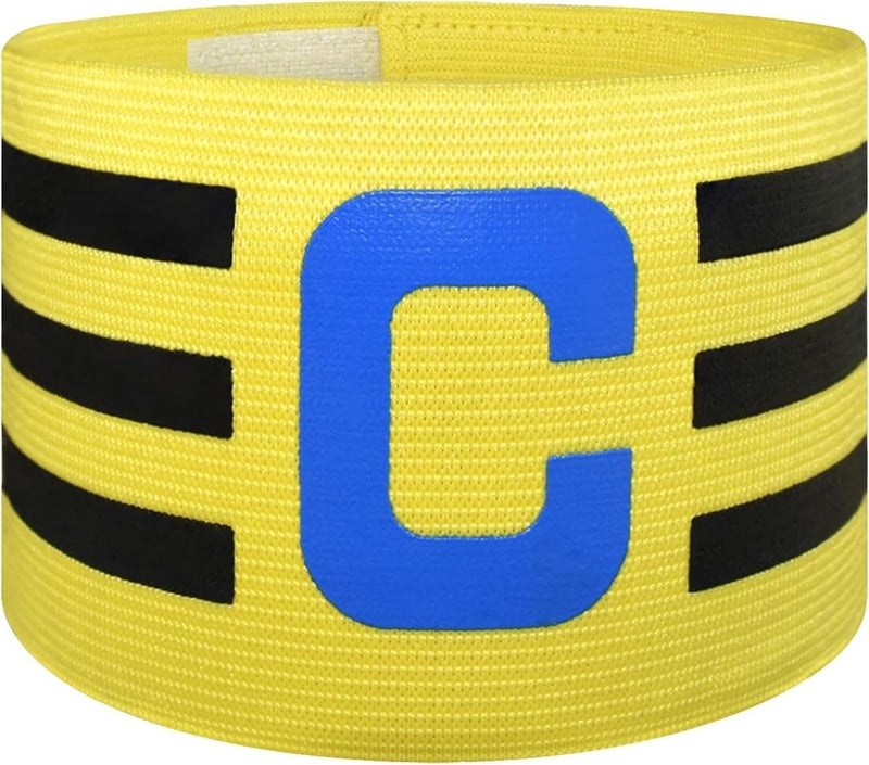 FUNAUPGO Sports Captain C Arm Band for Team Training, Unisex Elastic Soccer Captain Armband Adjustable Outdoor Football Player Captain's ArmBands for Adult - Image 1